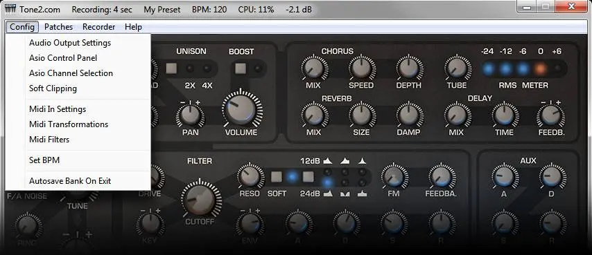 Tone2 releases free host NanoHost for VST synthesizer