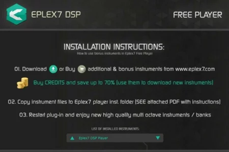 Featured image for “Eplex7 DSP Player Free plug-in instrument”