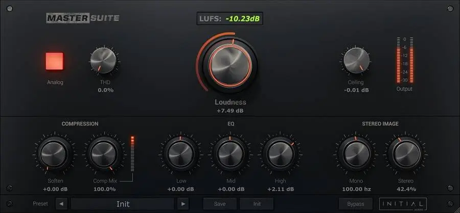 Initial Audio released MASTER SUITE – MASTERING PLUGIN