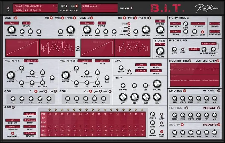 New analog retro synthesizer by Rob Papen – B.I.T.