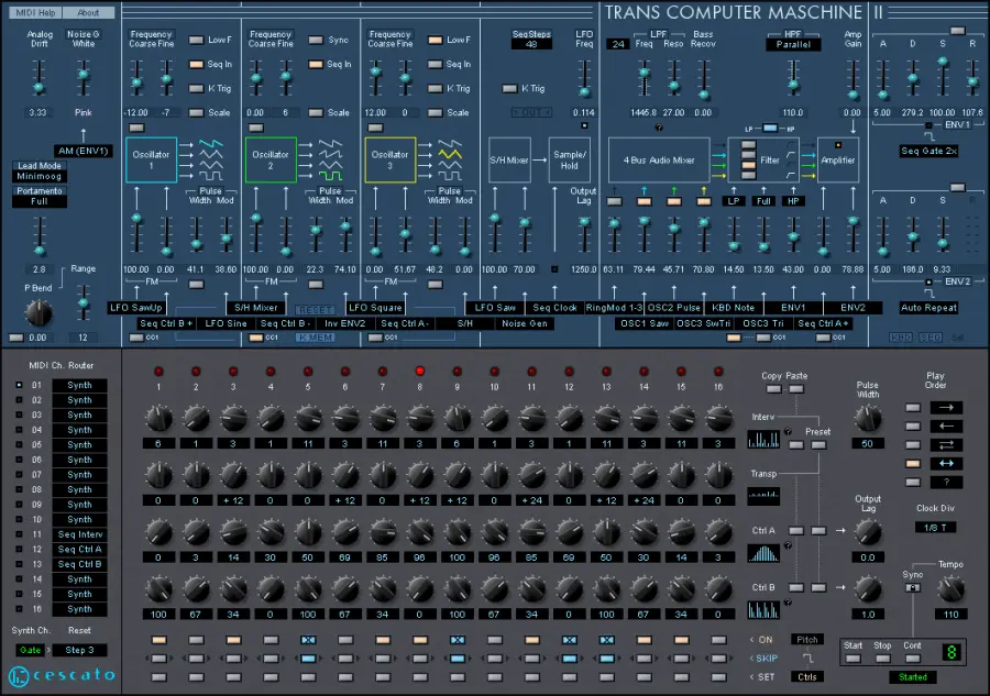 Cescato Musiktechnologie released Trans Computer Maschine v2.6 (beta)