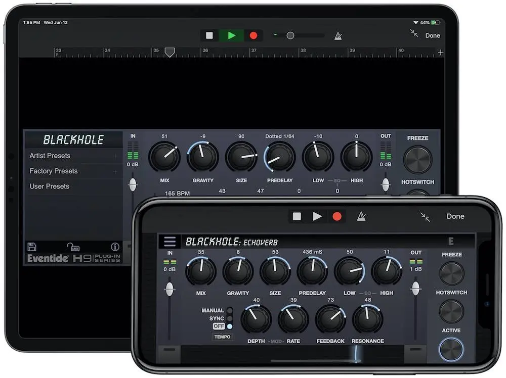 Eventide Releases Blackhole Reverb, UltraTap Delay and MicroPitch for iPhone and iPad
