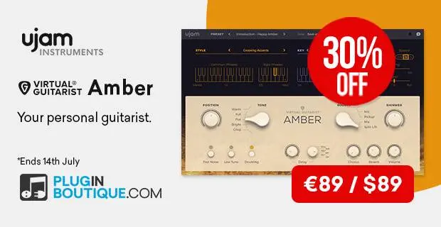 UJAM Virtual Guitarist Amber Sale