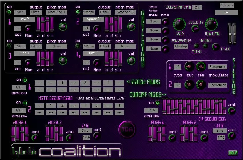 Trapdoor Audio releases four Free Synthesizer