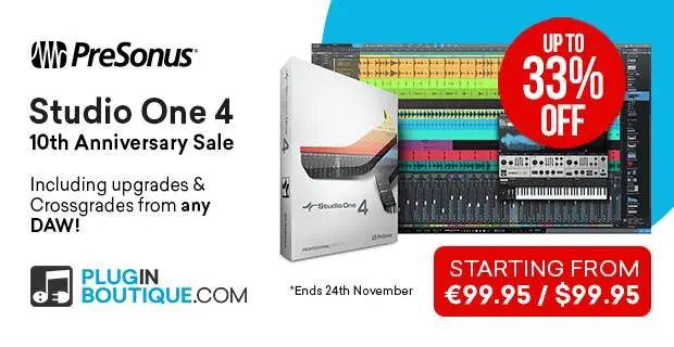 Presonus Studio One 4 10th Anniversary Sale