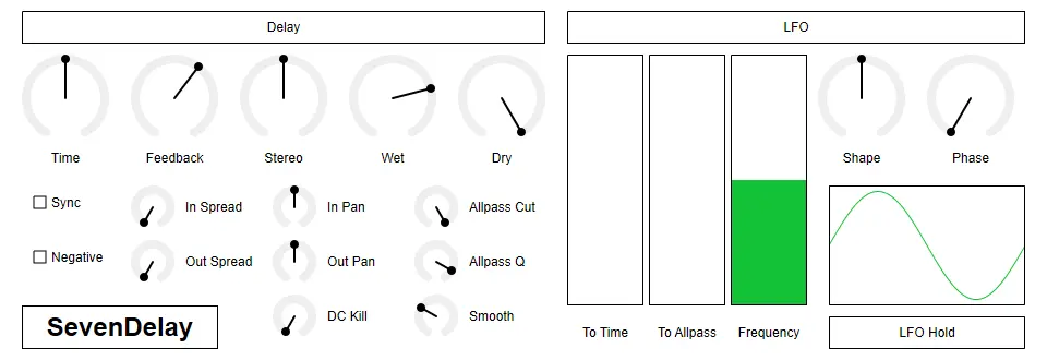 Seven Delay – Free delay plugin by Uhhyou