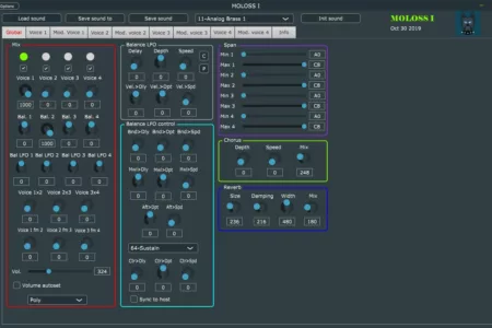 Featured image for “Moloss – Free open source synthesizer by Arthelion”
