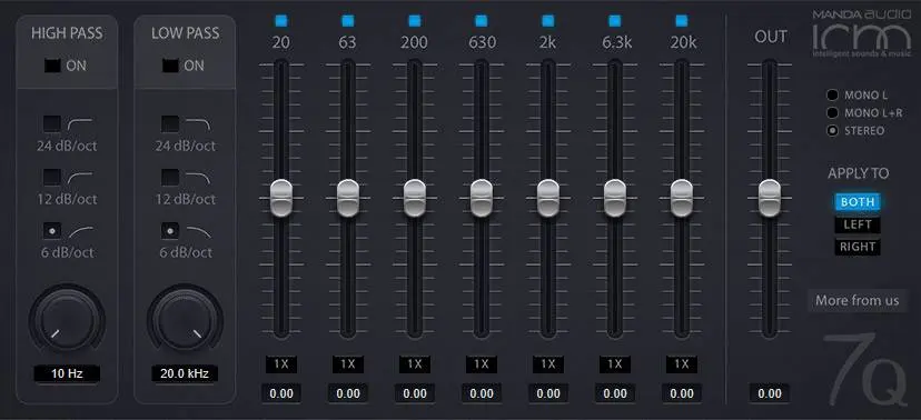 Manda Audio releases free graphic equalizer 7Q