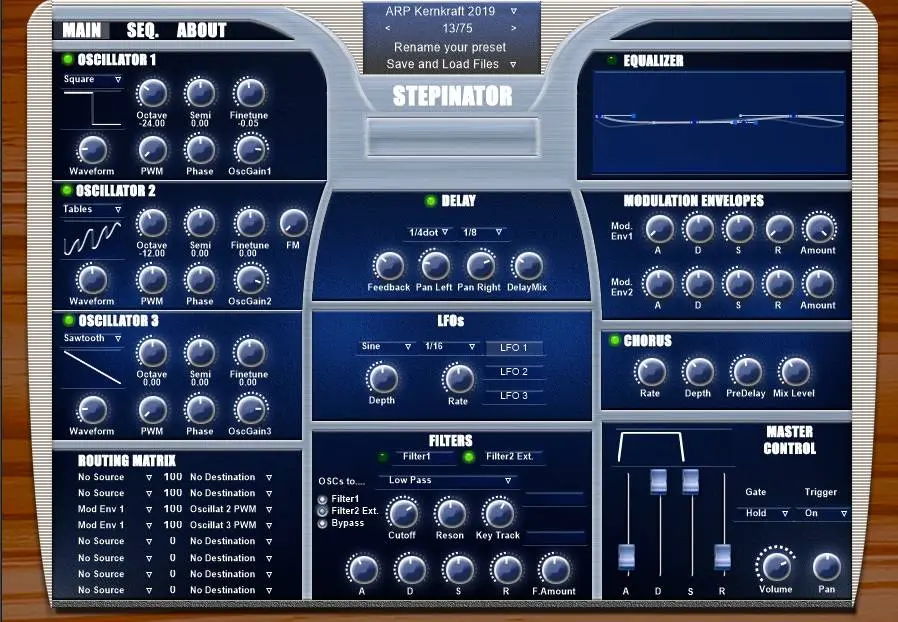 Stepinator – free step sequencer synth by Noizefield