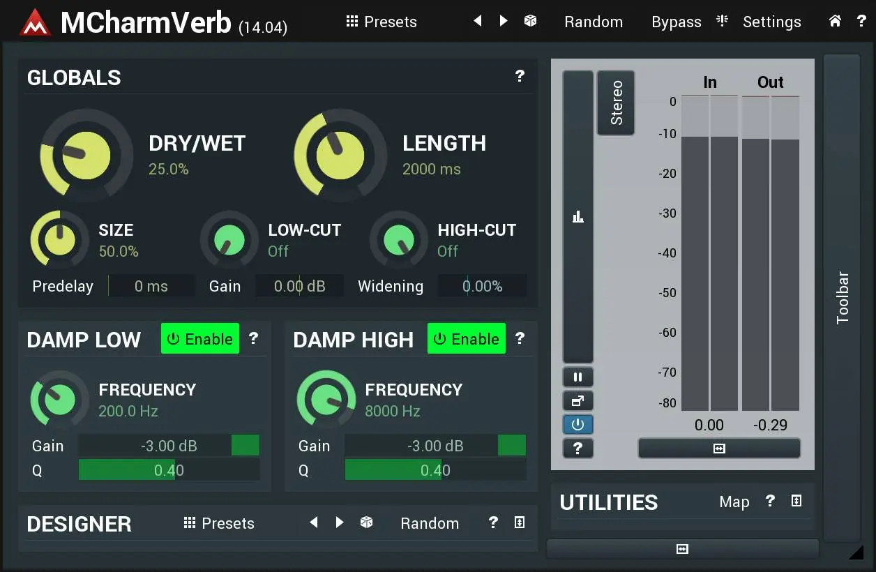 MCharmVerb – Free reverb by MeldaProduction
