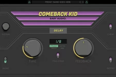 Featured image for “BABY AUDIO RELEASES delay plugin COMEBACK KID”