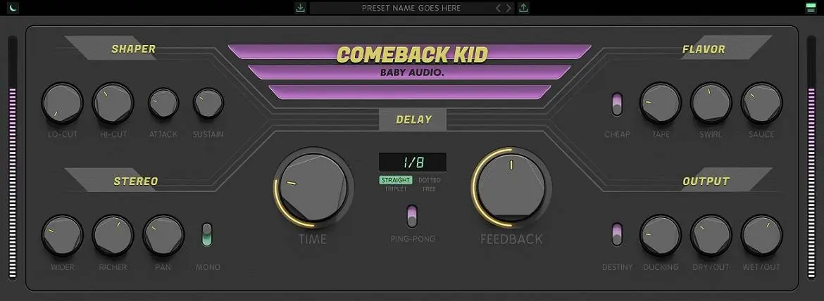 BABY AUDIO RELEASES delay plugin COMEBACK KID