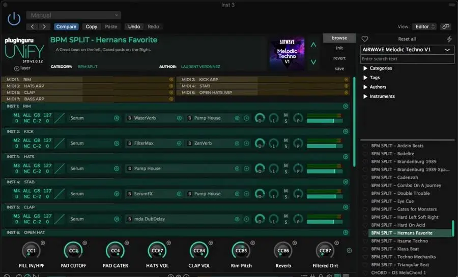 PlugInGuru released AIRWAVE Melodic Techno V1 for Unify/Serum