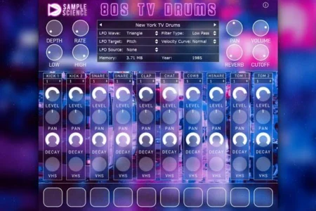 Featured image for “SampleScience releases 80s TV Drums VST/AU plugin”