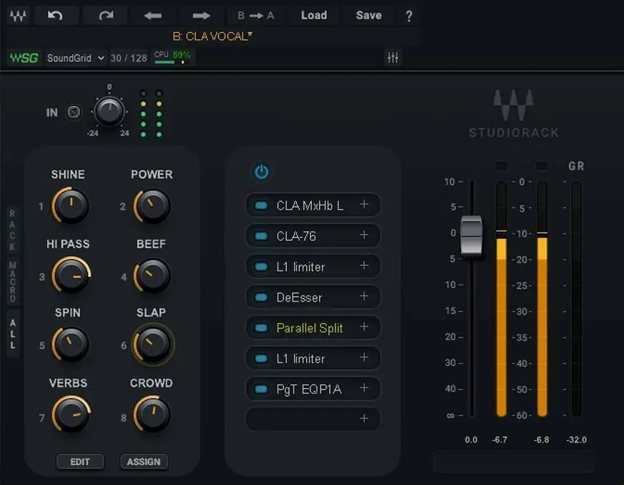 Studiorack – Free virtual rack plugin by Waves