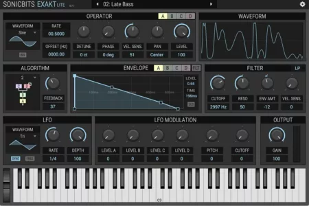 Featured image for “Sonicbits releases free synthesizer plugin Exakt Lite”