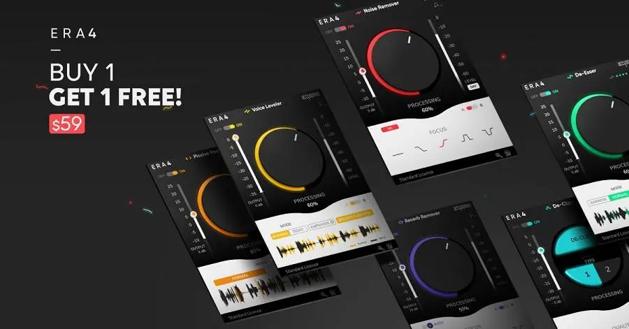 Accusonus audio repair offer | Buy any ERA 4 plugin and get another one for free!