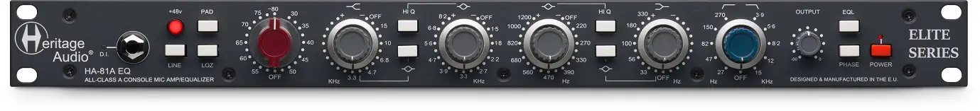 Heritage Audio expands Elite Series with channel strip HA 81A