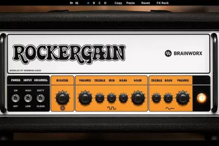 Featured image for “Brainworx Audio releases bx_rockergain 100 high-gain guitar amp head plugin”