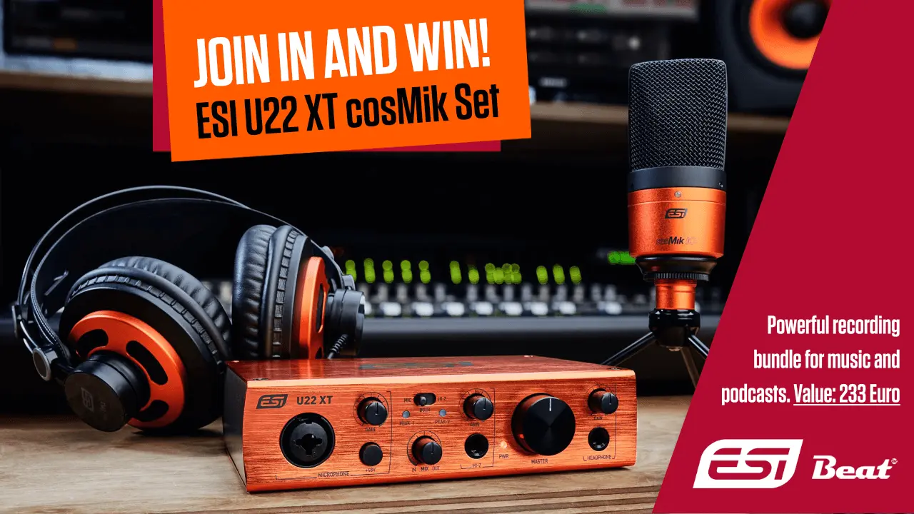 Win yourself an ESI U22 XT cosMik Set for recording
