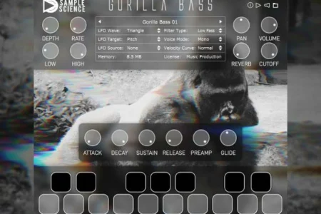 Featured image for “SampleScience releases free bass plugin Gorilla Bass”