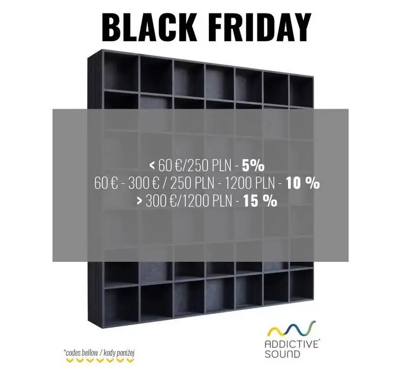 Addictivesound offers up to 15% on their Acoustic Panels