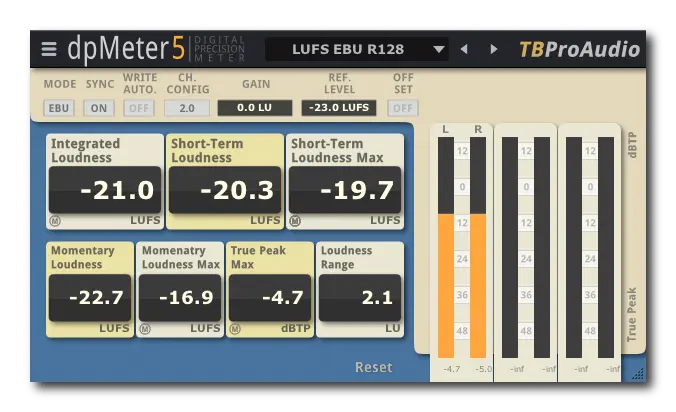 TBProAudio releases free meter plugin dpMeter5