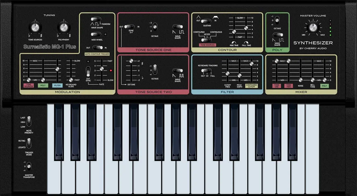 Free synthesizer Surrealistic MG 1 Plus by Cherry Audio