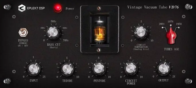 Eplex7 DSP released Vintage vacuum tube VD76