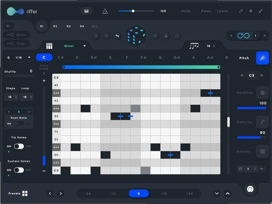 Audiomodern released Riffer Creative MIDI Sequencer v3.0