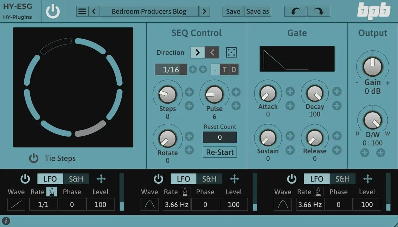 HY ESG – free gate sequencer by HY Plugins and BPB