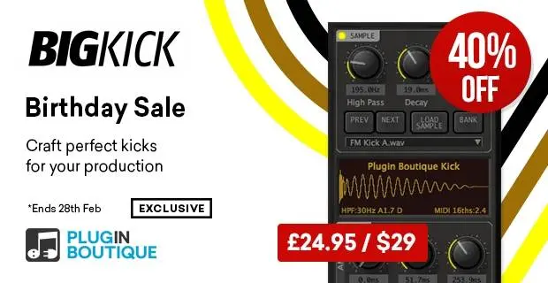 Plugin Boutique’s 9th Birthday: BigKick Sale