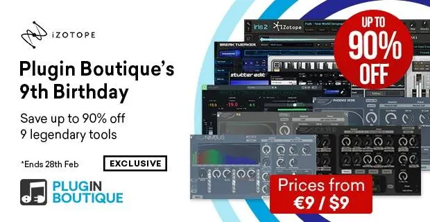 Plugin Boutique’s 9th Birthday: iZotope Sale (Exclusive)