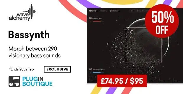 Plugin Boutique’s 9th Birthday: Wave Alchemy Bassynth Sale (Exclusive)