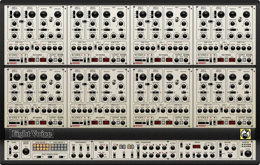 Cherry Audio released “Eight Voice” Synthesizer