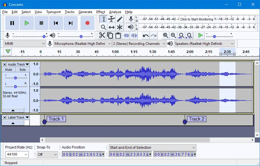 Audio editor for free – Audacity 3.0