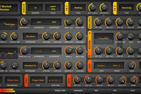 Featured image for “Tone2 released Warlock Synthesizer for Mac & Win VST2 & VST3”