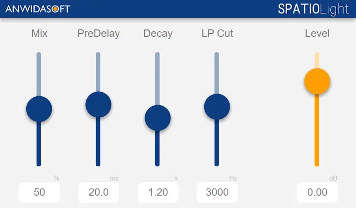 ANWIDA Soft released SPAZIO Light (free reverb plugin)