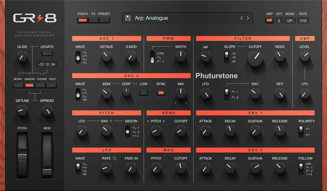Free synthesizer GR 8 by Phuturetone