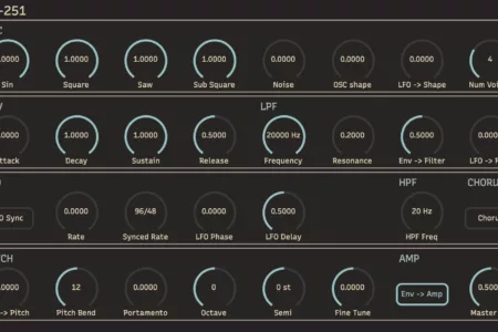 Featured image for “OS-251 – Free digital Lo-Fi synthesizer by Onsen Audio”