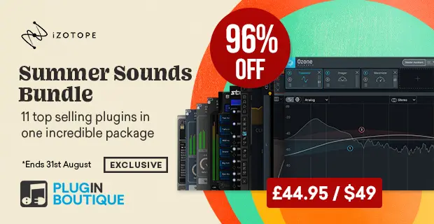 iZotope Summer Sounds Bundle Summer Sale