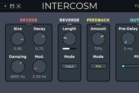 Featured image for “Flowsonics releases reverb plugin Intercosm”
