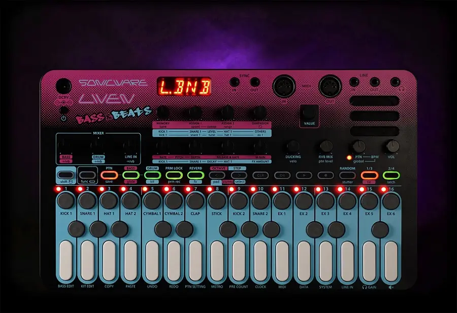 Sonicware announced LIVEN BASS&BEATS for preoder
