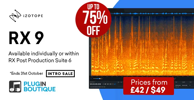 iZotope RX 9 Introductory Sale