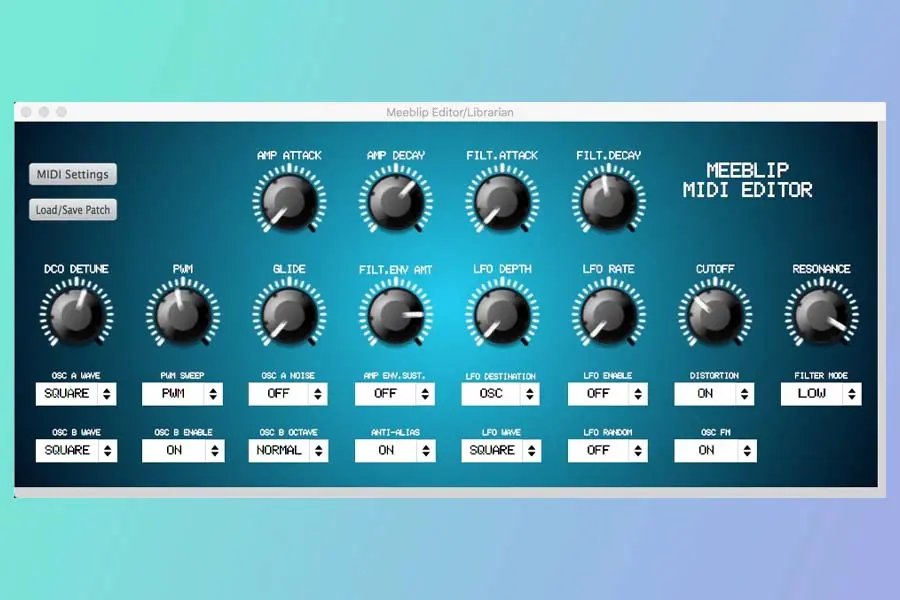 Autodafe released MeeBlip MIDI Editor