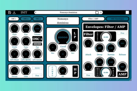 Featured image for “Nomonyx – Free wavetable synthesizer”