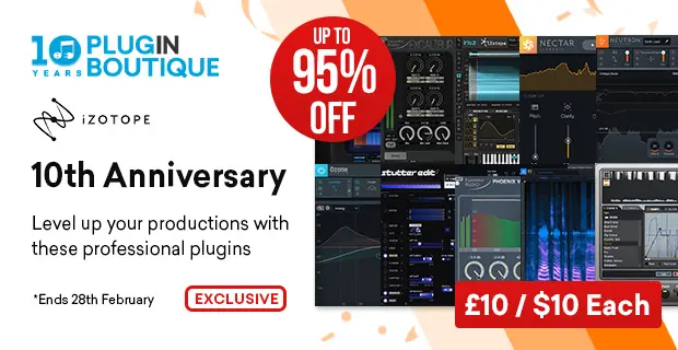 Plugin Boutique’s 10th Anniversary: iZotope Sale (Exclusive)