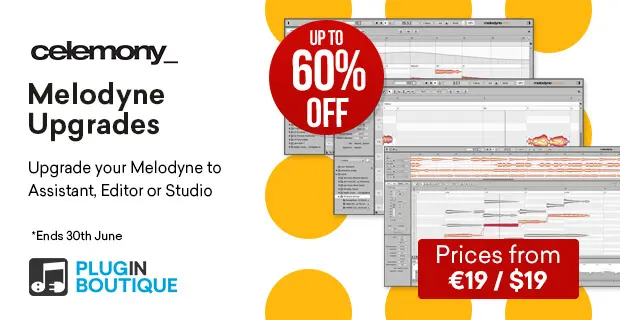 Celemony Melodyne Upgrades Summer Sale