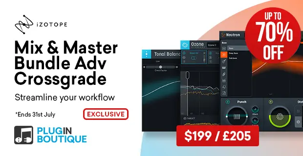 iZotope Mix & Master Bundle Advanced Crossgrade Sale (Exclusive)