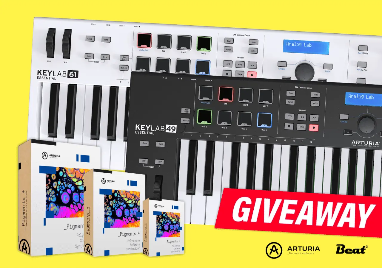 Arturia KeyLab Essential 61 and Pigments 4 giveaway – enter now!